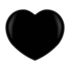 realistic black heart vector design