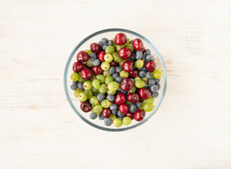 Delicious fresh berries in a bowl for a complete and healthy diet