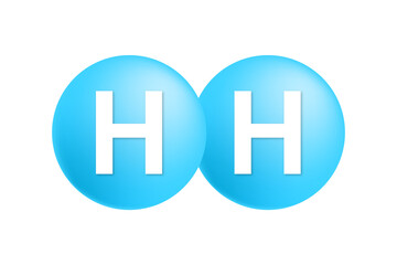 Fototapeta premium 水素のイラスト