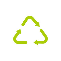 Vector illustration of green recycle symbol	
