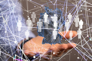 Map - Germany - 3D-Illustration digital.