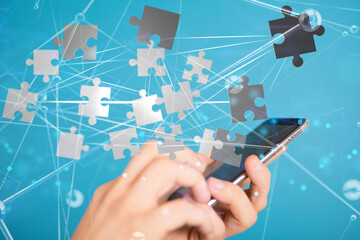 Business solutions, success and strategy, learning concept. .