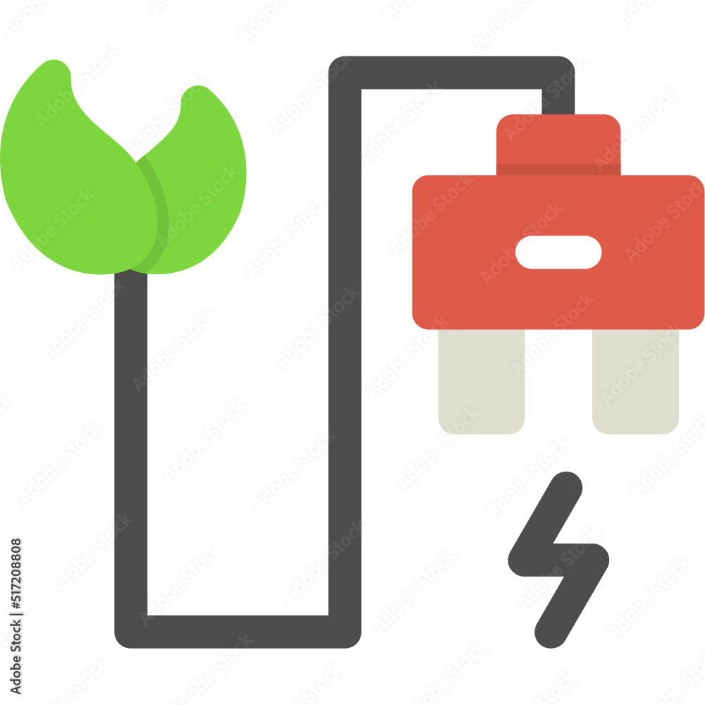 Poster eco power socket icon