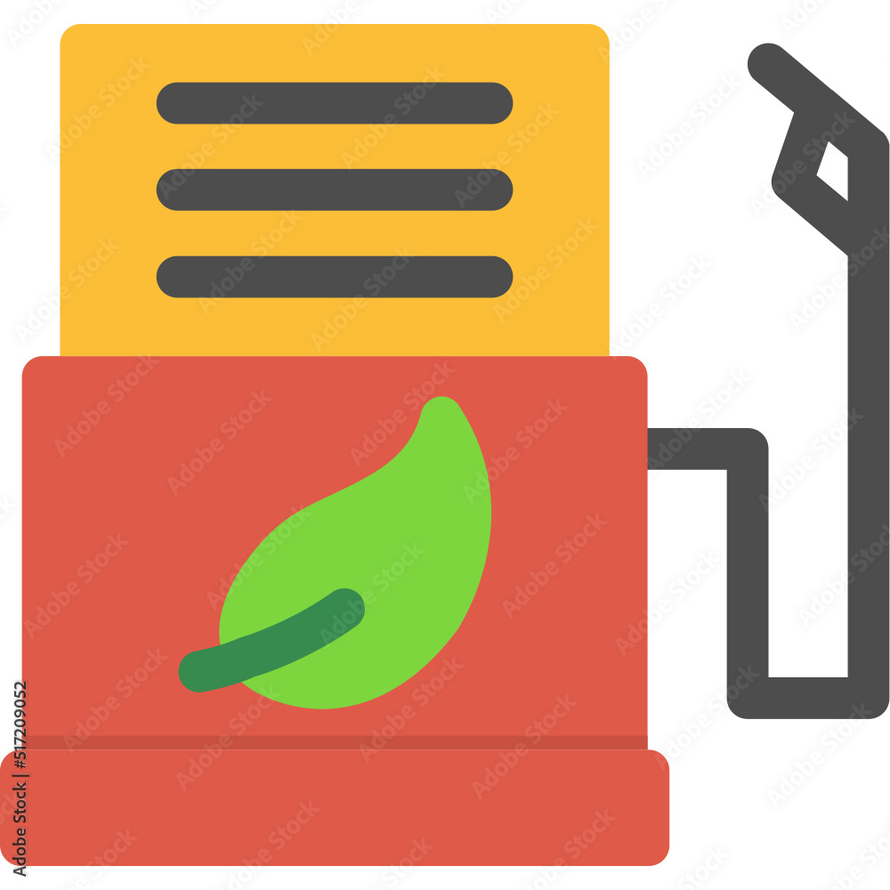 Poster biofuel station icon