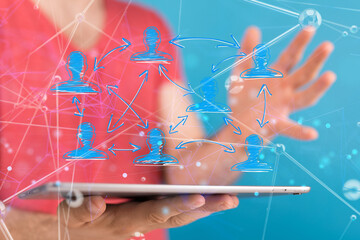 Unity and teamwork concept.