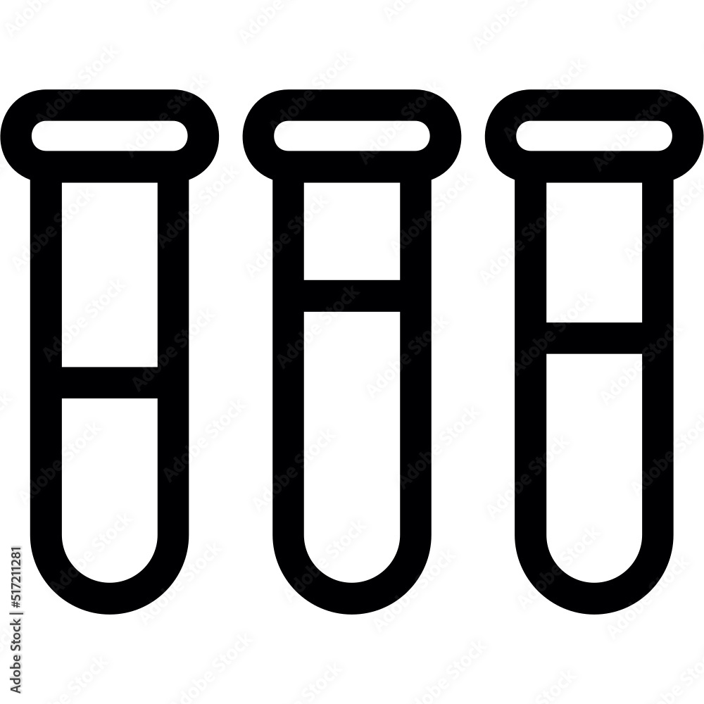 Poster test tubes icon