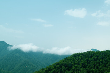 clouds over mountain