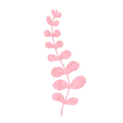 Pink glittering leaves illustration.