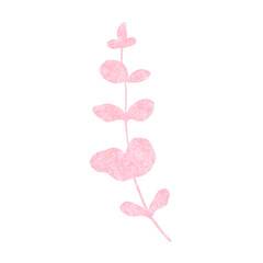 Pink glittering leaves illustration.