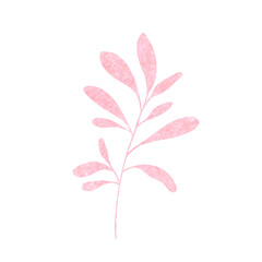 Pink glittering leaves illustration.