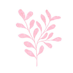 Pink glittering leaves illustration.