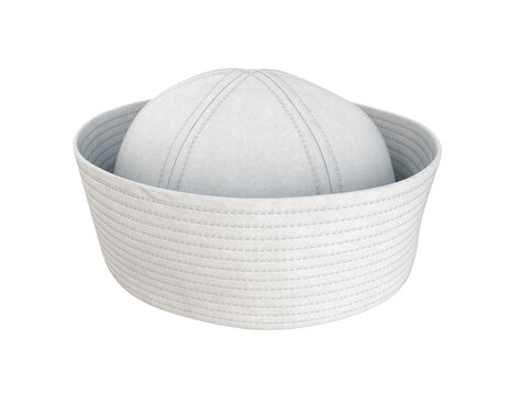 Sailor hat white, 3d render