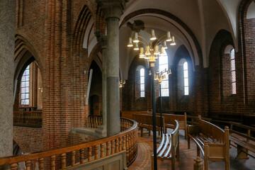Interior of Roskilde Cathedral in Denmark
