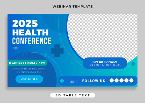 medical or Healthcare webinar banner design - Powered by Adobe