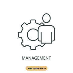 management icons  symbol vector elements for infographic web