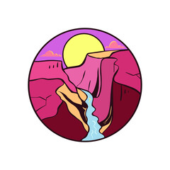 Grand Canyon Arizona Vector Illustration Background