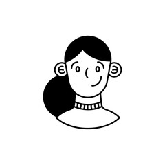 woman avatar character silhouette