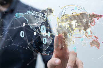 Global network and data exchanges over the world