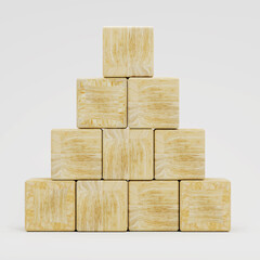 wooden cubes for children's play use