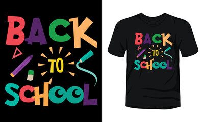 Back to school typography t-shirt design.