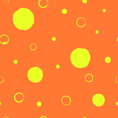 Yellow and orange geometric seamless pattern. 