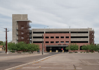 Fototapeta na wymiar Parking garage structure in Tucson Arizona.