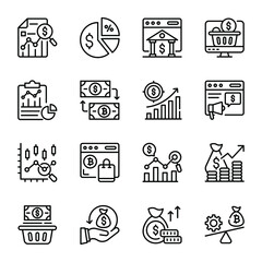 Pack of Business Linear Icons 
