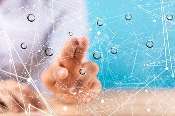 group of human network 3d