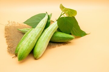 Snake gourd isolated on background