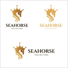 seahorse logo - obrazy, fototapety, plakaty