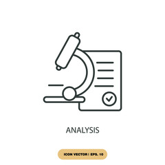 analysis icons  symbol vector elements for infographic web