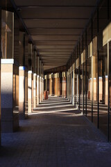 corridor with columns