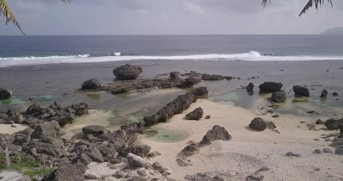 Scenic waterscape from the shore of Basco, Batanes Philippines