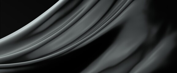 Obraz premium Abstract wave isolated on black background. 3d 3d illustration.