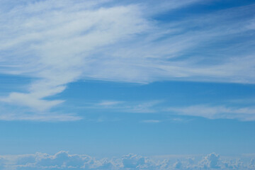 Sky blue background. Sky cloud clear