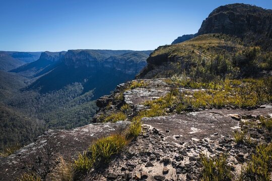 View of the grose valley in blue mountains of Australia