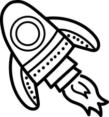 Rounded flying rocket