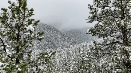 Rocky Mountains Dusted with Snow