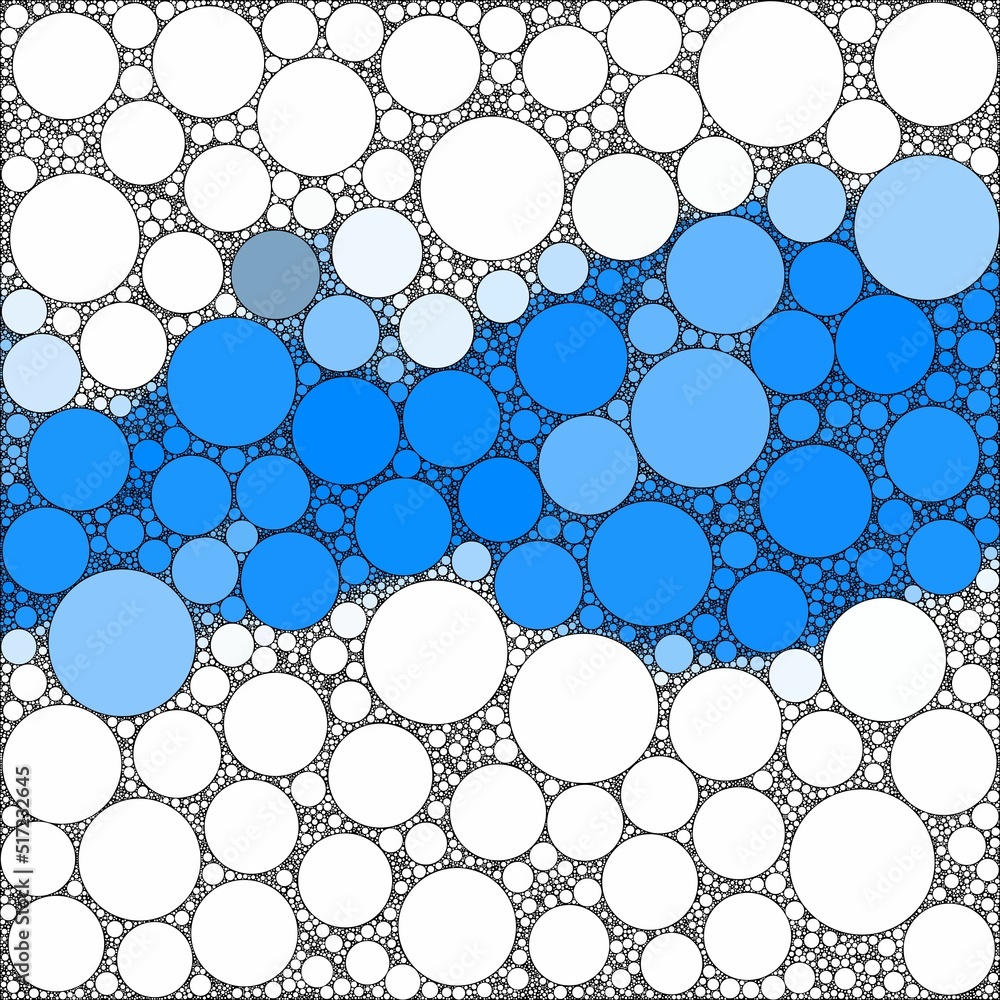 Poster abstract decorative color circles of different sizes and colors are randomly placed in background