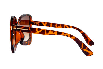 Oversized women sunglasses retro cateye glasses leopard texture transparent frame with gradient...