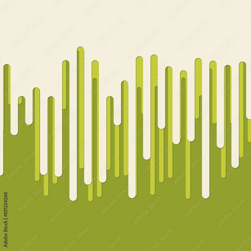 Poster abstract rounded paint melting color lines and falling drips paint in straight vertical width stripe