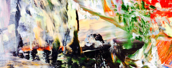 Color texture. Hand drawn oil painting on canvas. Abstract art background. Modern, contemporary art. Colorful canvas. Wall decor background