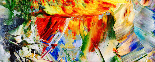 Color texture. Hand drawn oil painting on canvas. Abstract art background. Modern, contemporary art. Colorful canvas. Wall decor background