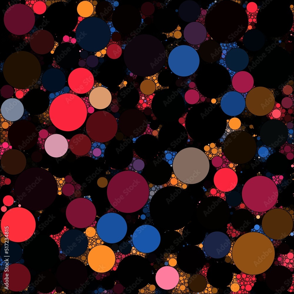 Aufkleber abstract decorative color circles of different sizes and colors are randomly placed in background
