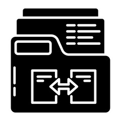 Fototapeta premium folder and file transfer icon with transparent background