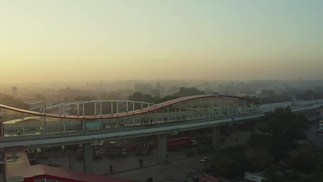 Aerial view of metro station Rawalpindi Pakist