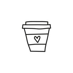 Doodle paper cup to go.