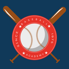 Baseball Academy Logo Design, vintage sports logo design vector illustration