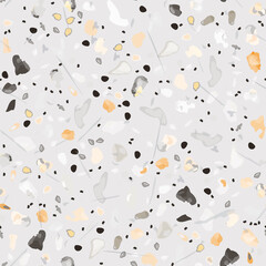 Terrazzo Texture Vector. Flooring Seamless Pattern