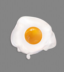 oeuf, aliment, petit déjeuner, frire, blanc, cholestérol, protéine, assiette, sain, cuisiner, frais, plat, gros plan